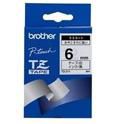 Brother P-Touch Tape Black on White 6 mm