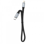 Dudao USB-C Lightningi kaabel 20W PD, 0,23m, must Kabel Digitaalne/andme