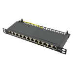 LogiLink Cat.6A Patch Panel 12-Port 10"", STP, half unit height,