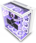 NZXT H9 Elite Mid Tower ATX Case, With Glass Side, White