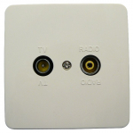 Maximum Wall outlet TV/Radio finish. T0BX