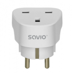 Savio Strvas adapteris - Travel adapter UK socket - EU plug