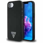 GUESS Etui Grained Triangle MagSafe do iPhone 16e czarny