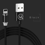 USAMS Kabel magnet USB-C U-Sure lightning1m 2.1A punutud must/black SJ292USB01 (US-SJ292)