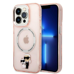Karl Lagerfeld KLHMP14XHNKCIP iPhone 14 Pro Max 6,7" kvakott rowy/pink Iconic Karl AND Choupette Magsafe