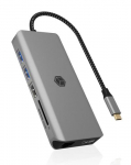 ICY BOX IB-DK4061-CPD Juhtmega USB 3.2 Gen 1 (3.1 Gen 1) Type-C Hall