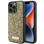 GUESS GUHCP15XPFGSBSD iPhone 15 Pro Max 6.7" ty/kollane kvakaane Rhinestone Metal Logo