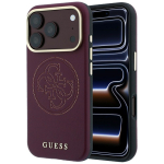Etui Guess Perforated 4G Gold Logo Magsafe do iPhone 18 Pro Max / 17 Pro Max burgundowy