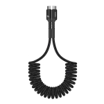 Baseus Fish-Eye USB-C - USB-C spiraalkaabel 100W 1m - must - OUTLET
