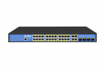 Ernitec 28-Port Gigabit Managed Layer 2+ PoE Switch, 24 Gigabit