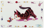 Kausside all olev kandik : Trixie Place matt Comical cat, 44 28 cm