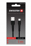 Swissten Phi-kiirlaadimiskaabel 3A Micro USB andmete ja laadimiseks, 1m