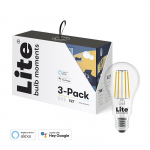 Lite Bulb Moments valge ambitsus E27 filambiul - 3-pakett