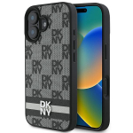 DKNY DKHCP16SPCPTSSK iPhone 16 6.1" 6.1" tarna/must kvakaaneline korpus ruuduline muster ja trkitud triibud
