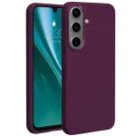 Etteri Silikoonist Mag-disainiga korpus Samsung Galaxy S25 jaoks, tumepunane kirsipuu