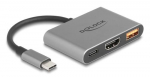 Delock USB Type-C adapter HDMI 4K 30 Hz koos USB Type-Aga
