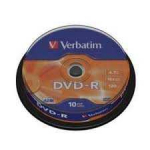 Verbatim DVD-R 4,7 GB 16X 10-pack matt hbedane/AZO-keki kast