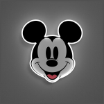 YELLOWPOP Neon Disney Mickey Printi Pildikas