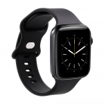 GEAR Watchband Silicone BLACK Apple Watch 42/44/45