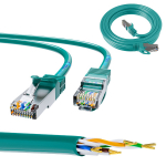 Extralink Kat.6 FTP 1m | LAN Patchcord | Vask keeratud paar, 1Gbps