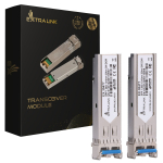 Extralink SFP 1.25G 2-pack | SFP moodul | 1,25Gbps, LC/UPC, 1310nm, 20km, ksikreiim, DOM (phendatud HP/Aruba)