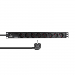 Lanview 19"" Rack mount power strip, 16A with 8 x Schuko type,