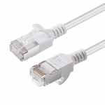 MicroConnect CAT6A U-FTP Slim, LSZH, 0,50m Vrgukaabel, Valge