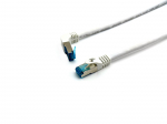Equip Cat.6A S/Ftp Patch Cable, Angled To Straight Plug,