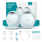 Momcozy PARUU P20 vabakevlliline rinnapumbat, roheline, kaheosalise komplekt