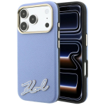 Karl Lagerfeld Resini Signature Logo MagSafe-ga Etui Grained iPhone 18 Pro Max / 17 Pro Max -ga (jasnoniebjas)