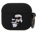 Karl Lagerfeld 3D Logo NFT Karl ja Choupette Silicone Case Apple AirPods 3-le