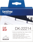 BROTHER Rullkleebis DK-22214, 12 mm, must/valge (DK22214)