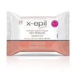 X-Epil, Intimate Hygiene Sensitive, Intimate Wipes, 20 pcs