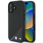 BMW BMHMP16S23PUPDK iPhone 16 6.1" tarna/must hardcase M Perforeeritud Tricolor Line MagSafe