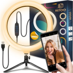 RETOO E220 LED SELFIE-RINGVALGUS TRIPOD 11cm