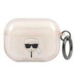 Karl Lagerfeld KLAPUKHGD AirPods Pro kate zoty/kuldne Glitter Karl`s Head