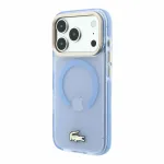 Lacoste IML Shockproof Petit Pique Gold Logo MagSafe korpus iPhone 18 Pro jaoks, sinine
