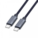 USB-C kaabel Hoco QC3.0 PD 5A 240W 1,8 m U134 tumeda sinise```