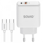 Savio LA-13 mobiilseadmete laadija Universaalne Valge Kiirlaadimine Siseruumides