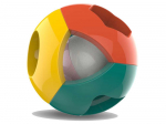 LEAN Toys LeanToys Colorful Geometric Figures Rattle Ball for Babies