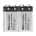 Liibattaries USB-C Rechargeable Powerful batteries Lithium-Ion 6F22 6LR61 MN1604 Krona 9V 500mAh 9V (2pcs)