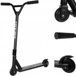 Kruzzel Aluminum Stunt scooter with ABEC-7 bearings and rubber wheels up to 100kg Black