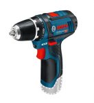 BOSCH GSR 12V-15 Professional 1300 p/min 600 g must, sinine