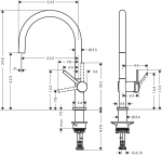 Kitchen faucet Hansgrohe Talis M54 72804670