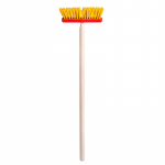 Woody 91887 Wooden / Plastic Garden tool - broom (100cm) for kids 3+ years Yellow/Red