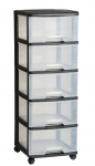 5 Drawer System 20L Drawer System 37x39x100cm black|translucent