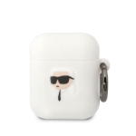 Karl Lagerfeld KLA2RUNIKH AirPods 1/2 kate biay/valge Silikoon Karl Head 3D