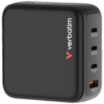 Verbatim Vrgulaadija Mini GaN 140W 3xUSB-C PD/1x USB-A QC adapter UE/UK/USA must 30240