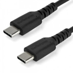 StarTech.com 91 cm (1 m) USB-C kiirelaadimiskaabel, vastupidav, laadimine ja snkroniseerimine, 60 W (3 A) PD, USB 2.0, must TPE-kest ja aramiidist kiud - USB-C laadimisjuhe