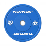 Weight plate TUNTURI Platinum Bumper Plate, blue, 50mm, 20 kg